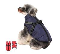 Furry King Dog Winter Coat, Dog Winter Coat, Furry King Winter Dog Jacket, Waterproof Windproof Dog Snow Jacket with Zipper, Furryking 3 in 1 Winter Jacket for Dogs,(Blue,L)