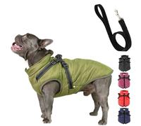 Furry King Dog Winter Coat, Furry Jacket for Dogs, Furry Dog Jacket with Harness, Pet Outdoor Jacket, Waterproof Windproof Dog Snow Jacket with Zipper, for Small Medium Large Dogs (3XL,Green)