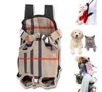 Furry Pawsy Carrier, 34 Style Furry Pawsy Cat Carrier, Pet Dog Carrier Front Chest Backpack, with Adjustable Comfortable Shoulder Straps, Breathable Mesh, Built-in Pet Lock, for Dog Cat (B08,L)