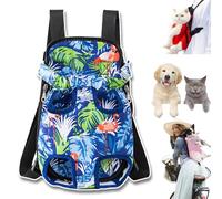 Furry Pawsy Carrier, 34 Style Furry Pawsy Cat Carrier, Pet Dog Carrier Front Chest Backpack, with Adjustable Comfortable Shoulder Straps, Breathable Mesh, Built-in Pet Lock, for Dog Cat (B16,S)