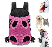 Furry Pawsy Carrier, 34 Style Furry Pawsy Cat Carrier, Pet Dog Carrier Front Chest Backpack, with Adjustable Comfortable Shoulder Straps, Breathable Mesh, Built-in Pet Lock, for Dog Cat (A09,M)