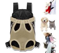 Furry Pawsy Carrier, 34 Style Furry Pawsy Cat Carrier, Pet Dog Carrier Front Chest Backpack, with Adjustable Comfortable Shoulder Straps, Breathable Mesh, Built-in Pet Lock, for Dog Cat (A04,L)
