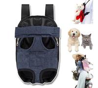 Furry Pawsy Carrier, 34 Style Furry Pawsy Cat Carrier, Pet Dog Carrier Front Chest Backpack, with Adjustable Comfortable Shoulder Straps, Breathable Mesh, Built-in Pet Lock, for Dog Cat (B17,L)
