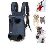 Furry Pawsy Carrier, 34 Style Furry Pawsy Cat Carrier, Pet Dog Carrier Front Chest Backpack, with Adjustable Comfortable Shoulder Straps, Breathable Mesh, Built-in Pet Lock, for Dog Cat (C01,M)