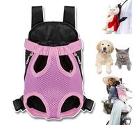 Furry Pawsy Carrier, 34 Style Furry Pawsy Cat Carrier, Pet Dog Carrier Front Chest Backpack, with Adjustable Comfortable Shoulder Straps, Breathable Mesh, Built-in Pet Lock, for Dog Cat (A01,XL)