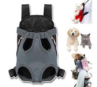 Furry Pawsy Carrier, 34 Style Furry Pawsy Cat Carrier, Pet Dog Carrier Front Chest Backpack, with Adjustable Comfortable Shoulder Straps, Breathable Mesh, Built-in Pet Lock, for Dog Cat (A08,S)