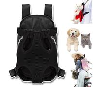 Furry Pawsy Carrier, 34 Style Furry Pawsy Cat Carrier, Pet Dog Carrier Front Chest Backpack, with Adjustable Comfortable Shoulder Straps, Breathable Mesh, Built-in Pet Lock, for Dog Cat (A02,XL)