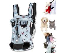 Furry Pawsy Carrier, 34 Style Furry Pawsy Cat Carrier, Pet Dog Carrier Front Chest Backpack, with Adjustable Comfortable Shoulder Straps, Breathable Mesh, Built-in Pet Lock, for Dog Cat (C03,L)