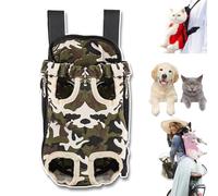 Furry Pawsy Carrier, 34 Style Furry Pawsy Cat Carrier, Pet Dog Carrier Front Chest Backpack, with Adjustable Comfortable Shoulder Straps, Breathable Mesh, Built-in Pet Lock, for Dog Cat (B14,XL)