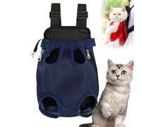 Furry Pawsy Carrier, Furry Pawsy Cat Carrier, Furry Pawsy Cat Backpack, Adjustable Pet Front Cat Dog Carrier Backpack Travel Bag for Hiking Cycling, for Small Medium Dogs Cats Puppies (Dark Blue, M)