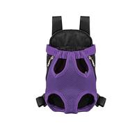 Furry Pawsy Carrier, Furry Pawsy Cat Carrier, Pet Carrier Backpack, Cat Carrier Bag with Leg Holes, Easy-fit Chest Carrier for Small Dogs Cats Puppies (Large,A-Purple)