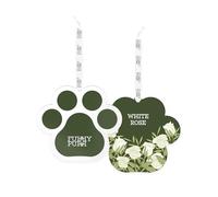 Furry Purr - Ambientador colgante para coche, diseño de patas lindas, color rosa blanca, paquete de 3, ambientador apto para mascotas para el hogar y el automóvil, ambientador no tóxico que elimina