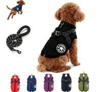 Furryking Dog Winter Coat,Furryking 3 In 1 Winter Jacket,Waterproof and Windproof Dog Winters Coat with Leash,Warm Comfortable Dogs Winters Jacket for Small, Medium Large Dogs (Black,L)