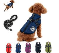 Furryking Dog Winter Coat,Furryking 3 In 1 Winter Jacket,Waterproof and Windproof Dog Winters Coat with Leash,Warm Comfortable Dogs Winters Jacket for Small, Medium Large Dogs (Blue,XL)