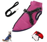 Furryking Dog Winter Coat/Furryking 3 in 1 Winter Jacket, Waterproof and Windproof Snow Zip-Up Dog Jacket, Coats for Small, Medium and Large Dogs (Purple,X-Large)
