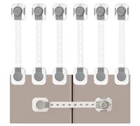 Fursafe&Q Cerraduras de seguridad para gabinetes de bebé, cerraduras adhesivas ajustables de seguridad para niños, cerraduras para cajones, nevera, hornos, inodoros, sin tornillos, para muebles y