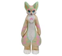 Fursuit peludo de cuerpo completo, disfraz de mascota personalizable con piel suave realista para cosplay peludo, Halloween, fiestas temáticas