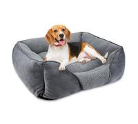 FURTIME Cama Perro, Cama Perros Pequeños Lavable Esponjosa, Antideslizante Anti-ansiedad Camas para Perros Suave Transpirable Cómoda, 51x48x15cm