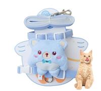 Furtryvl Arnés ajustable para perro, correa de seguridad de cuerda de tracción de plomo, cuerda de seguridad ajustable, mochila para perro, arnés de chaleco para perro con muñeca de felpa para perros