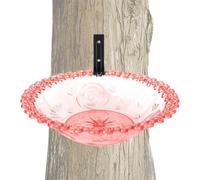 Furtryvl Baño para pájaros para Exteriores - Baño para pájaros de 9 Pulgadas, Cuenco de jardín con Forma de Flor, decoración de Estatua de de Animales para Patio, balcón, Patio, Patio Trasero