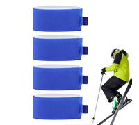 Furtryvl Correas de transporte de esquí | Cierre de correas de esquí | 4 soportes de poste, envolturas ajustables, correa de transporte para un fácil transporte, correa de snowboard, accesorios de