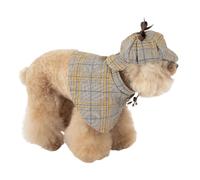 Furtryvl Disfraz de detective para perro, disfraz de Halloween para perro, bonito conjunto de ropa de detective, disfraz de Halloween, disfraz de perro famoso para perro