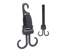 Furtryvl Gancho para cochecito, clips y ganchos para cochecito de bebé, ganchos antideslizantes, accesorios giratorios para coche, organizadores de respaldo de doble asiento para bebé, mamá, niñas