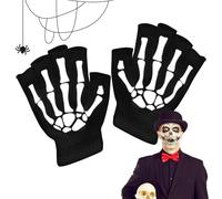 Furtryvl Guantes de ciclismo de esqueleto, guantes de esqueleto de ciclismo para niños, guantes de Halloween para carnaval, fiesta de disfraces, clavo de hueso de mano, Refer to description