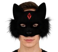 Furtryvl para cosplay, gorro de gato de felpa | Accesorios de media cara canina | para hombres, mujeres, niños, escenario, teatro, bailes de máscaras, eventos, escuela, sesiones de fotos