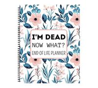 Furtryvl Planificador de fin de vida, I'm Dead What Book My Final Wishes, información importante para la familia de tapa blanda, cuaderno organizador para tus posesiones, asuntos comerciales y
