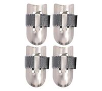 Furtryvl Protectores de dedos para cortar alimentos, protector de dedos de acero, juego de 4 piezas para un manejo seguro de tallado, fabricación de cocina
