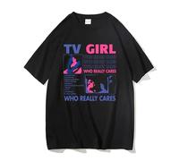 furuide Singer Tv Girl Who Really Care - Camiseta de manga corta con estampado informal unisex, Negro, S