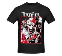 furuide Terrifier - Camiseta negra de manga corta con estampado gráfico 100 % de algodón, Negro-3, M