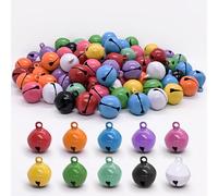 Furuising 14mm Cascabeles de Colores, Campanas de Metal para Manualidades de Bricolaje, Decoraciones Creativas para Cumpleaños, Navidad y Bisutería - 100 Piezas