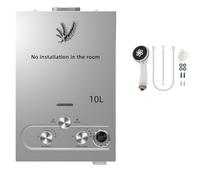 Furvveerr 10L Calentador de Agua a Gas,GLP Gas Licuado de Petróleo,Calentador de Agua de Gas Propano,20KW,Calentador con Presión de Agua,para Casa/Caravana/Cabaña/Acampar (10, Litros)