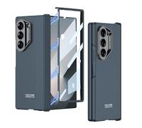 Furwabo Funda para Samsung Galaxy Z Fold 6 con Protección de Bisagra Magnética y Protector de Pantalla Incorporado, Carcasa de PC Rígida de Lujo a Prueba de Golpes para Samsung Z Fold 6 (Verde)