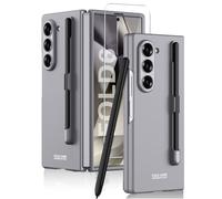 Furwabo Funda para Samsung Galaxy Z Fold 6 con Soporte para S Pen y S Pen y Protector de Pantalla Frontal Incorporado, Carcasa Ultrafina Mate PC a Prueba de Golpes para Sumsung Z Fold 6 5G (Gris)