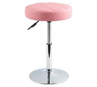FURWOO Round Salon Massage Silla de Taburete Giratorio de Trabajo de Trabajo de Trabajo de Trabajo de barbería de Barro Beauty Salon Silla de Belleza Beak Tabures Pequeños (Rosa)
