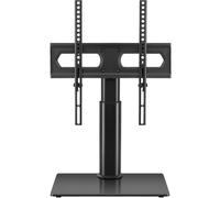 FURWOO Soporte de TV ajustable para monitor de computadora individual con base de vidrio templado para pantalla de 68,5-165 cm