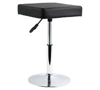 FURWOO Taburete cuadrado negro de salón - Taburete de altura ajustable para tocador, manicura, tienda, barbería, oficina en casa, pequeño
