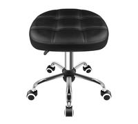 FURWOO Taburete Ovalado Rodante Altura Ajustable Sillón de Masaje con Ruedas para SPA Salón Negro