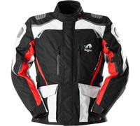 Furygan Apalaches Chaqueta textil de motocicleta, negro-blanco-rojo, tamaño L para Hombres