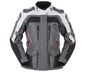 Furygan Apalaches Damen Chaqueta textil de motocicleta, negro-gris-rojo, tamaño S para Mujer