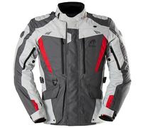 Furygan Apalaches EVO-Chaqueta de Motocicleta para Hombre, Impermeable, Transpirable, Protectores D3O, Forro térmico extraíble, 12 Bolsillos, Gris, Perla, Rojo, XXL