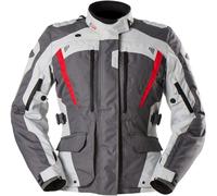 Furygan Apalaches Evo Chaqueta textil de moto para mujer, gris-blanco-rojo, tamaño M