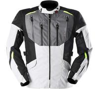 Furygan Brooks Chaqueta textil de moto, Negro/Blanco/Amarillo/Gris, Talla L