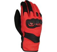 Furygan Dust D3O Guantes de motocicleta, negro-rojo, tamaño 2XL para Hombres
