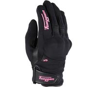Furygan Jet All Saison D3O Guantes de motocicleta para damas, negro/rosa, Talla XL