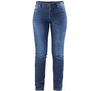 Furygan Kate X Kevlar Straight Vaqueros de moto para mujer, azul, tamaño 30 32
