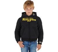 Furygan Luxio Evo Sudadera con capucha con cremallera para niños, negro-amarillo, tamaño 8 años
